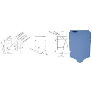 Wall mounted Waste water tank 60lt OS5014560