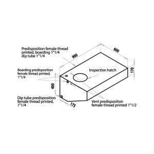 Large rigid tank for drinkable water Capacity 165L OS5219520