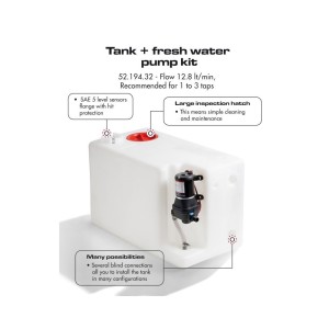 Fresh Water 56L Tank + 12V fresh water pump kit OS5219430