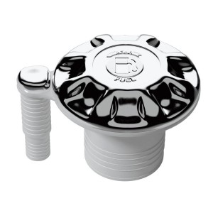 Chrome plated plastic fuel deck plate with vent 50mm N82735506007