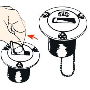 Chromed brass deck plug WATER 38mm N82735500327