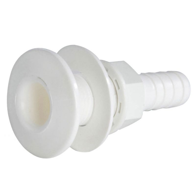 Plastic thru hull fitting Hose 25mm White colour N42038201742