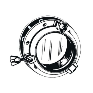 Oblò nylon tondo nero 270mm con vetro in plexiglass OS1975002NE-18%