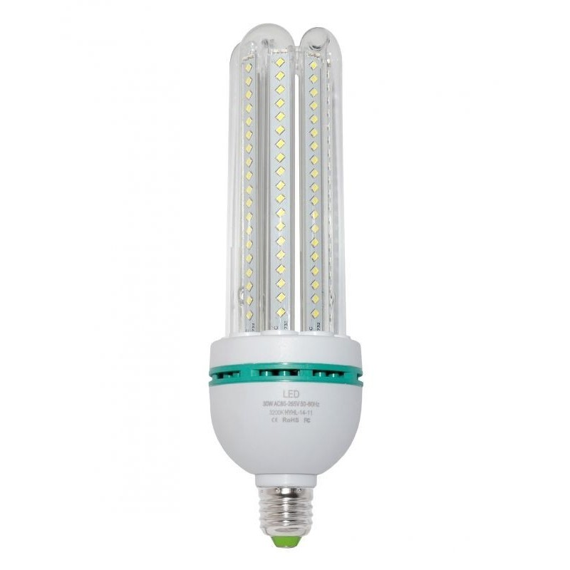 Lampadina LED a Pannocchia 30W 85-265V E27 3200K Luce Bianca Calda 3000Lm ET27561066-50%
