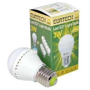 Lampadina LED 3W AC100-240V E27 6000K-6500K 220lm Min 10Pz ET27561203-10-50%