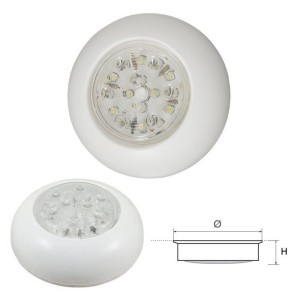 Push On 16 LED Interior Dome Light 4500K White Ø110mm H44mm 230lm MT2145674
