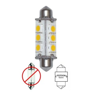 Lampadina a 12LED 10-15V 3W 3000K Bianca Calda 12SMD-5050 N50227550352-50%