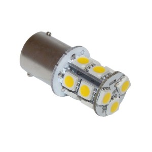 Lampadina a 13LED 10-15V 2,1W BA15S 3000K Bianca Calda 13SMD-5050 N50227563103-50%