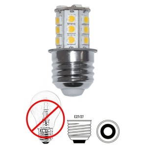 Lampadina a 24LED 10-15V 4W E27 3000K Bianca Calda 24SMD-5050 N50227564010-50%