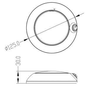 Plafoniera da appoggio a 24 LED 12V 4,4W 328Lm 2900-3200K Bianca N50326501141-10%