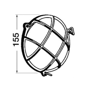 Lampada stagna in ottone cromato 155mm E14 40W 220V N50326501221-20%