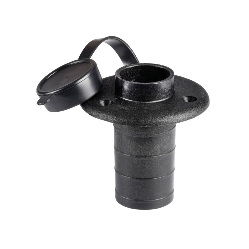 Basetta ad incasso su piano in plastica nera Base 80,5mm OS1100002-18%