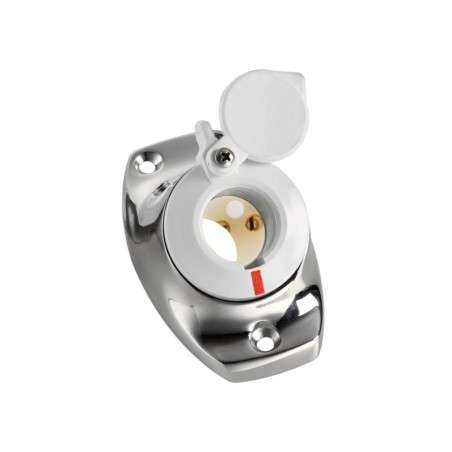 Stainles steel base angled recess fit 2 contacts White cap OS1100007