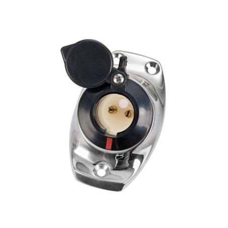 Stainles steel base angled recess fit 2 contacts Black cap OS1100008