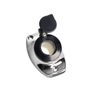 Stainles steel base angled recess fit for telescoping poles Black cap OS1100010