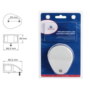 Mouse Deck LED navigation light 112.5° red left side 12V 0,7W White ABS body OS1103701