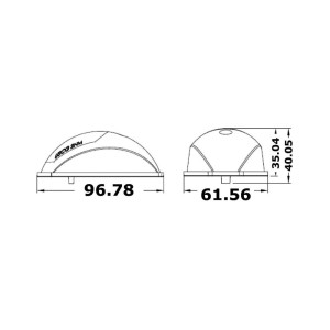 Pair Evoled LED navigation lights 112,5° left + 112,5° right Black ABS OS1103902