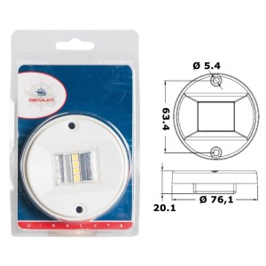 Evoled LED 135° stern navigation light 12V White ABS body OS1103914