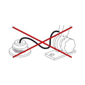 Folding pole with Evoled 360° LED light White plastic cover OS1103950