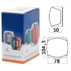 Fanale di via a LED Sphera II bicolore 112,5° e 112,5° 12/24V 2W OS1106005-18%