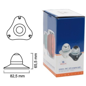 Sphera II LED 360° white navigation light Black ABS body 12/24V 2W OS1106101