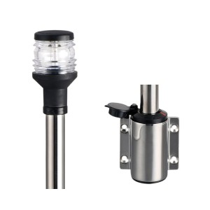 Compact stainless steel extractable light pole 100cm Black light cover OS1111203