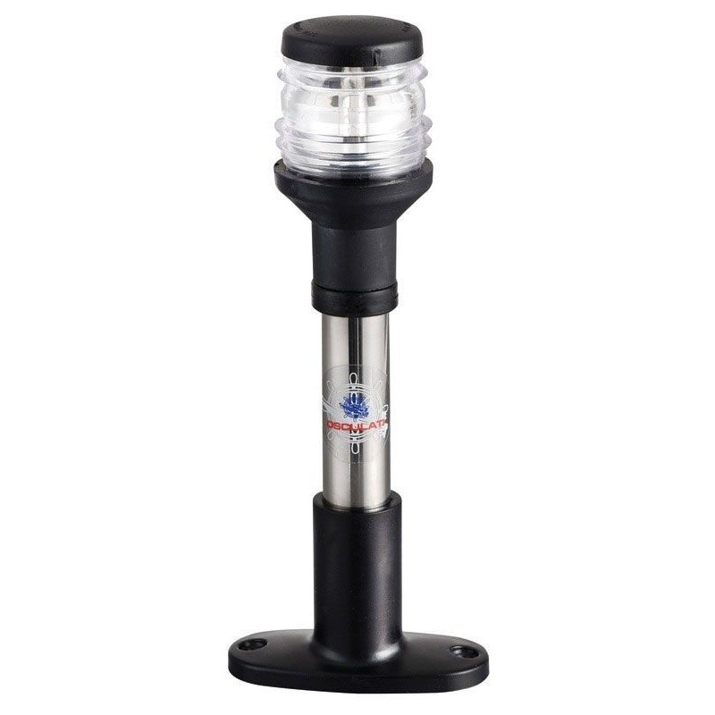 Compact pole with stainless steel tube Taillight Black ABS 360° H20cm OS1111300