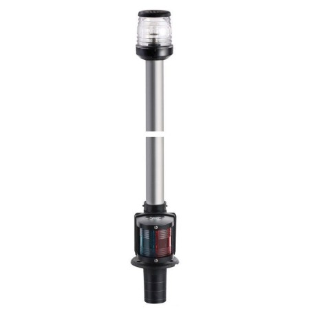 Asta Combinata ad incasso su piano da 360° con Fanale di Via Verde Rosso 100cm Nero OS1112500-18%