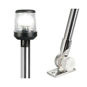 Folding LED light pole 360° black plastic 60cm OS1113010