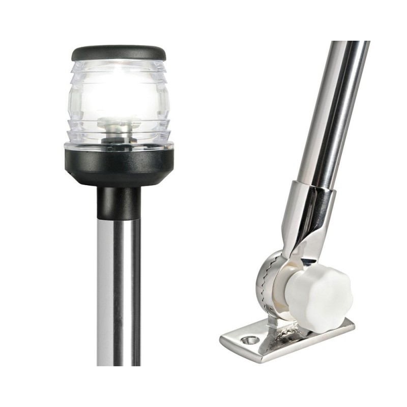 Folding LED light pole 360° black plastic 60cm OS1113010