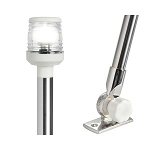 Folding LED light pole 360° White plastic 60cm OS1113011