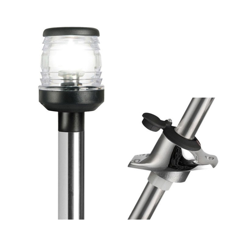 360° telescopic angled LED pole with light Black OS1114010