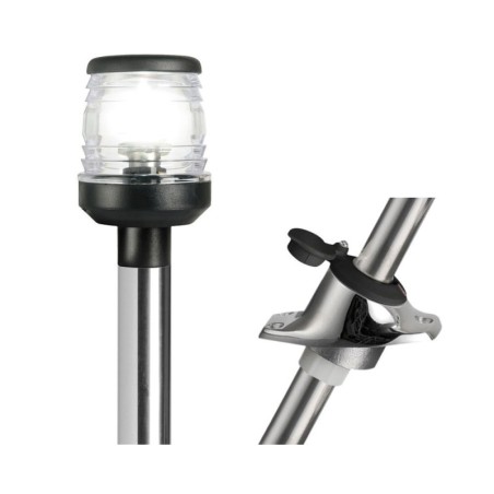 360° telescopic angled LED pole with light Black OS1114010