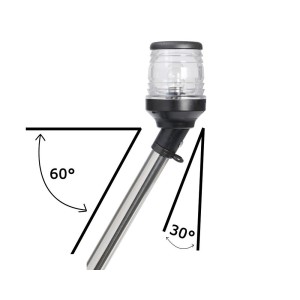 Asta 360° 60cm Fanale Nero LED 12/24V 1,7W OS1114030-18%