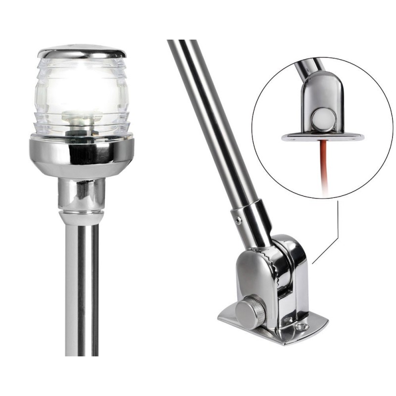 Folding LED pole 60cm Stainless Steel OS1114211