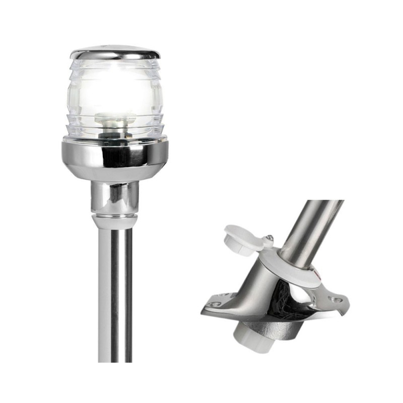 Removable 360° sloped LED pole Stainless steel OS1116012