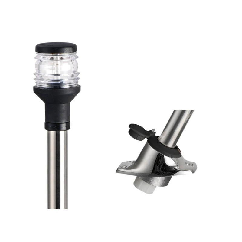 Snap-on light pole with stainless steel base 100cm OS1116110