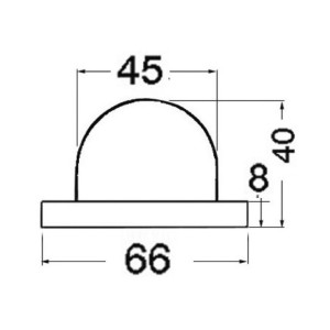 Luce di via Utility Rosso 112,5° Sinistro 12V 5W OS1140101-0%