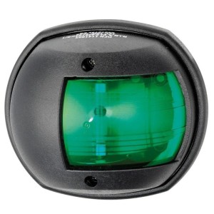 Black polycarbonate navigation light Green light 112,5° 80x42x70mm OS1140802