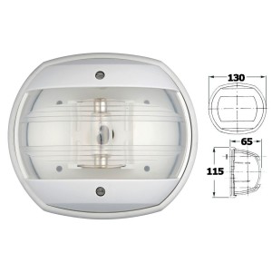 Fanale di via Maxi 20 Bianco 225° prua 12V 15W Nero OS1141113-0%