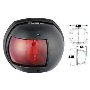 Maxi 20 24V/112.5° red navigation light black body OS1141121