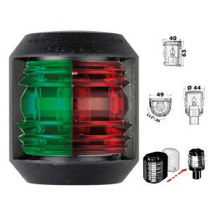 Fanale di via Utility 88 112,5° + 112,5° bicolore Nero OS1141205-0%