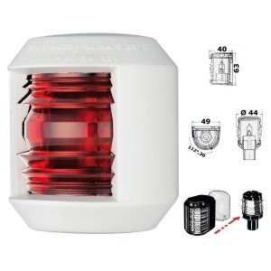 Fanale di via Utility Compact Rosso 112,5° sinistro 12V 5W Bianco OS1141211-0%