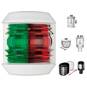 Utility 88 112.5°+112.5° red-green stern navigation light White body OS1141215