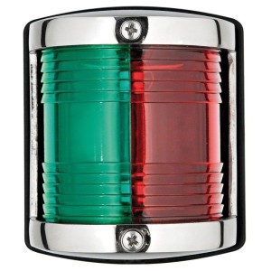 Stainless steel navigation light Green-red light 112,5°+112,5° 64x58xH75mm OS1141405