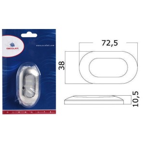 Luce di cortesia ovale 6 LED 12V 1,2W 22Lm Blu OS1317803-18%