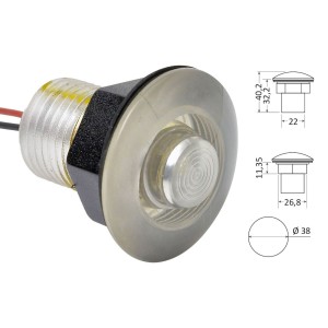 Luce di cortesia LED da incasso 12V 0,2W 12,5Lm Luce Bianca OS1318301-0%