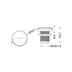Luce di cortesia LED da incasso tonda bianca 12V 0,4W 21Lm OS1318811-0%