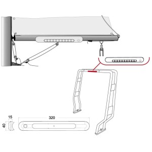 10 LED free-standing watertight light fixture 12V 3W 450Lm OS1319220