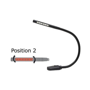 Luce da carteggio snodata a LED 12V 0,85W Luce Bianca Rossa OS1322811-18%